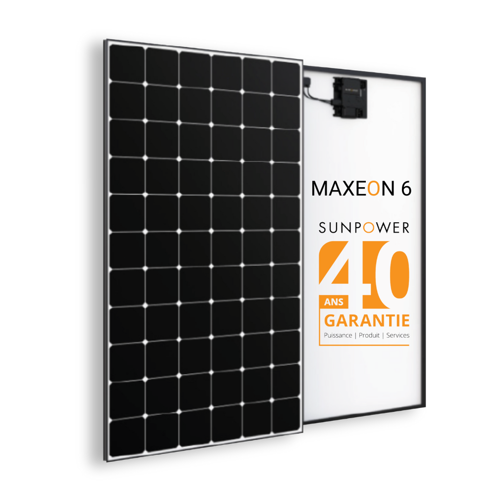 Panneau Solaire SunPower Maxeon 6 Ac 435Wc, garantie 40 ans.
